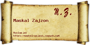 Maskal Zajzon névjegykártya